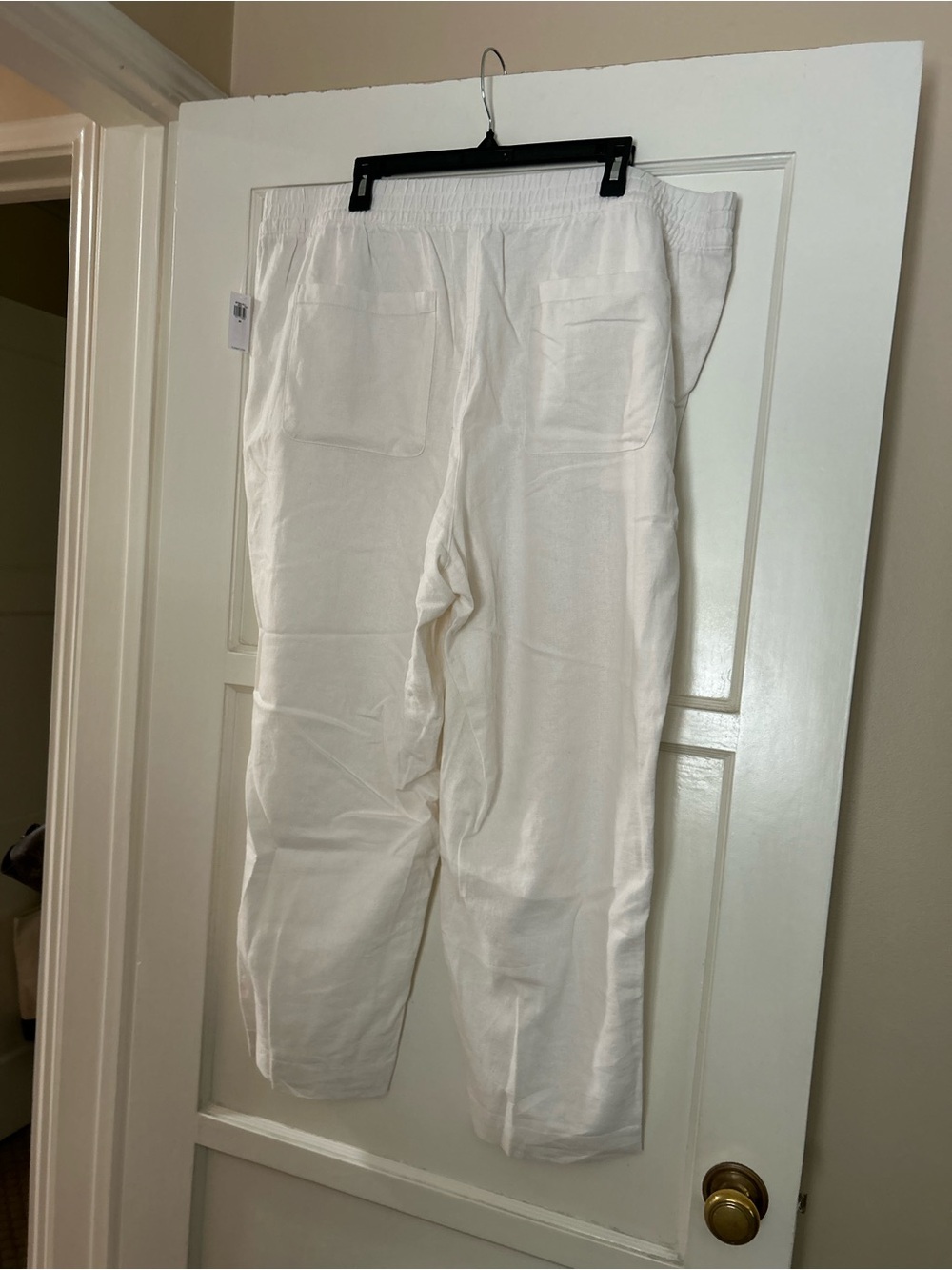 NWT Old Navy linen pants, white, 2X - Picture 3 of 3